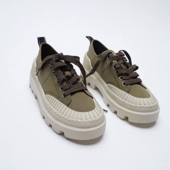 Zara Shoes - ZARA Rubber Toe Lug Sole Sneakers